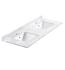 Fresca Oxford 61" Countertop with Undermount Double Sink - Carrara Marble | 1-Hole Faucet Drilling